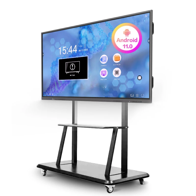 Multi Touch 20 Point IR Touch Interaktives Whiteboard 75 Zoll Android 11 Version für Konferenzen