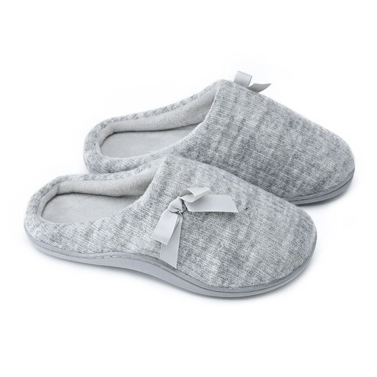 Knitting Upper Short Plush Inner Warm Fashion House Slipper