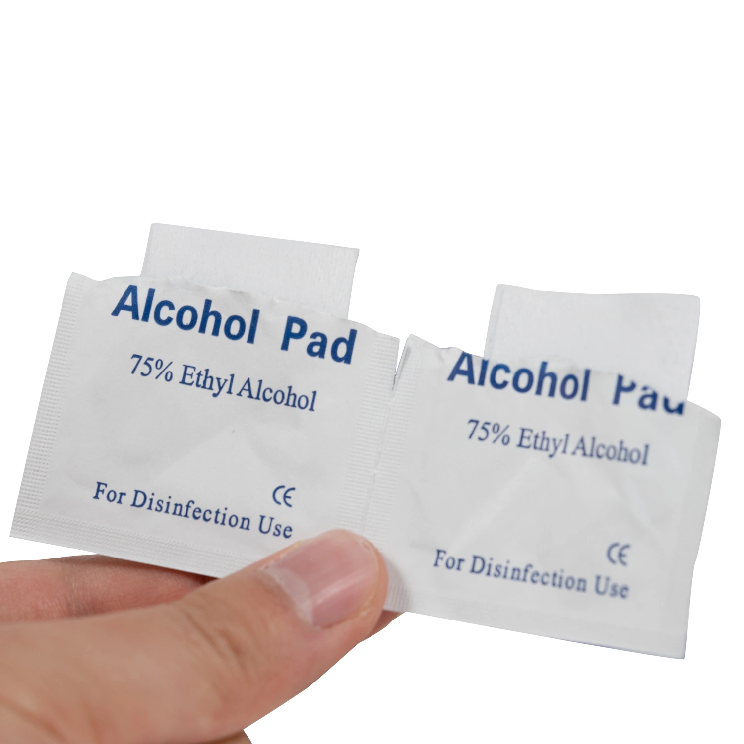 CE 100PCS Saturated 75% Ethyl Alco Pads Disposable Medical Supplies 70% Isopropyl Alcohol Pad for Disinfection Use