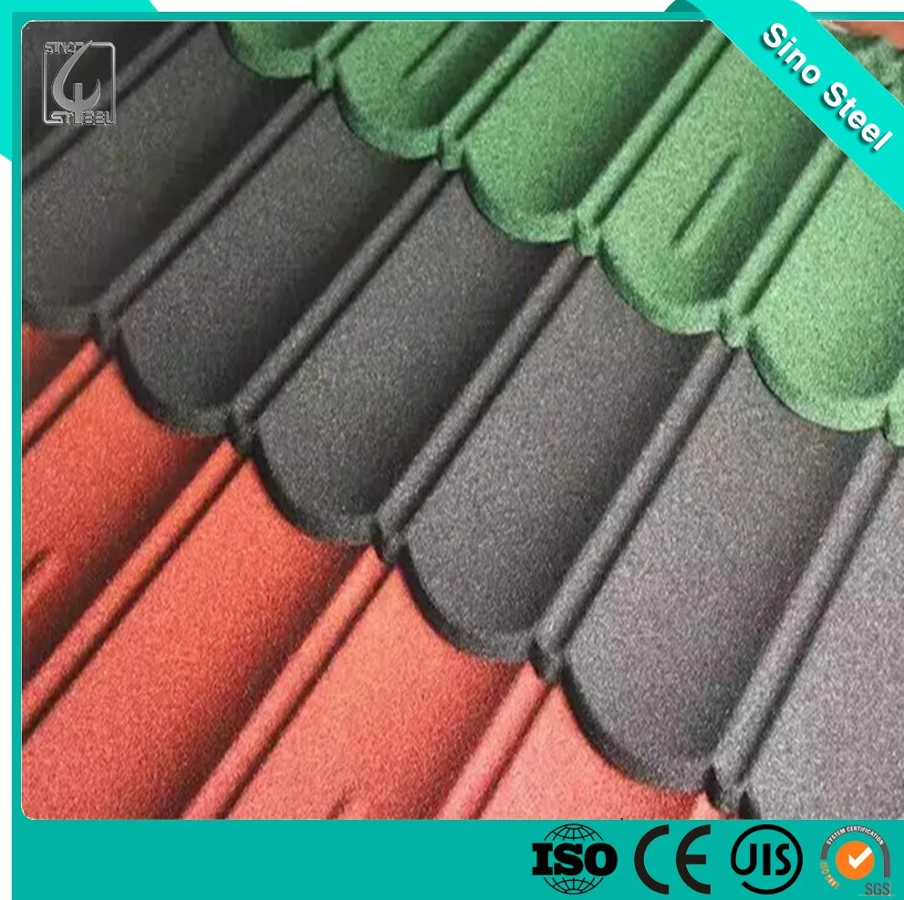 Makuti Grained Tile Stone Coated Metal Roof Tile for Building