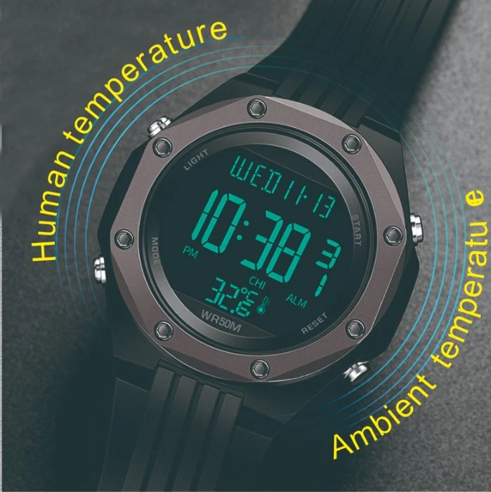 Thermometer Compass Man Lady Multifunction Temperature Smart Custom Men Waterproof Digital Watch for Sport