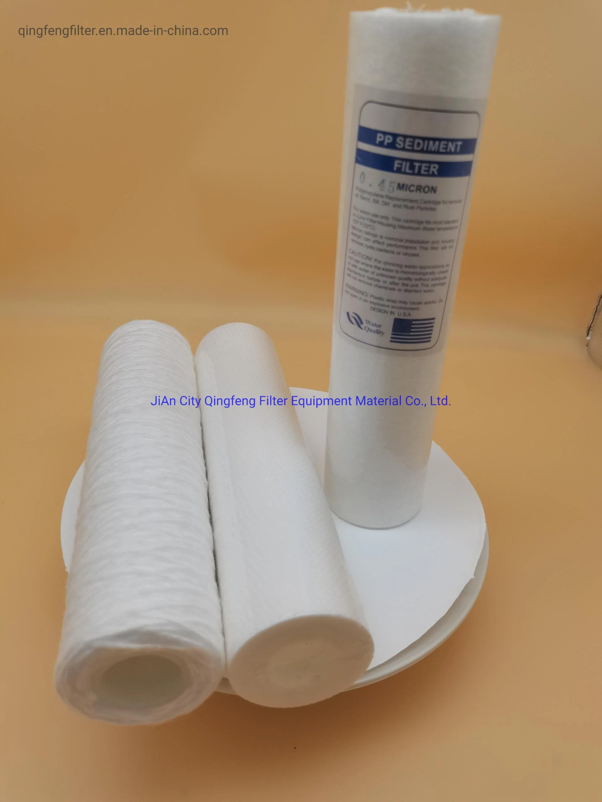 20 Inch Cotton Wound String PP Yarn Sediment Reverse Osmosisi Water Filter Cartridge for High Pure Water Filtration