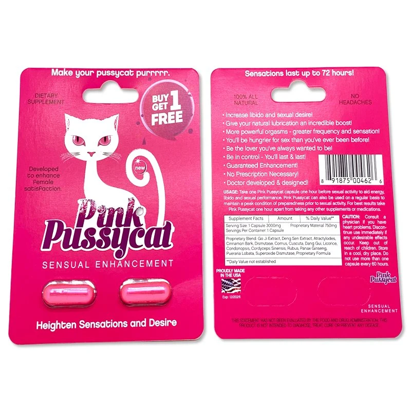 Paquete de 24 Pussycat Pill Female Sensual Enhancement Supplement