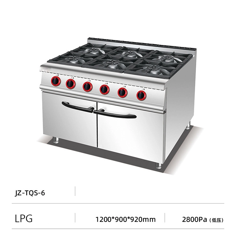 High Efficiency Gas Cooker 6-Burner kitchen Equipment High quality/High cost performance  Gas Stove Range for Restaurants