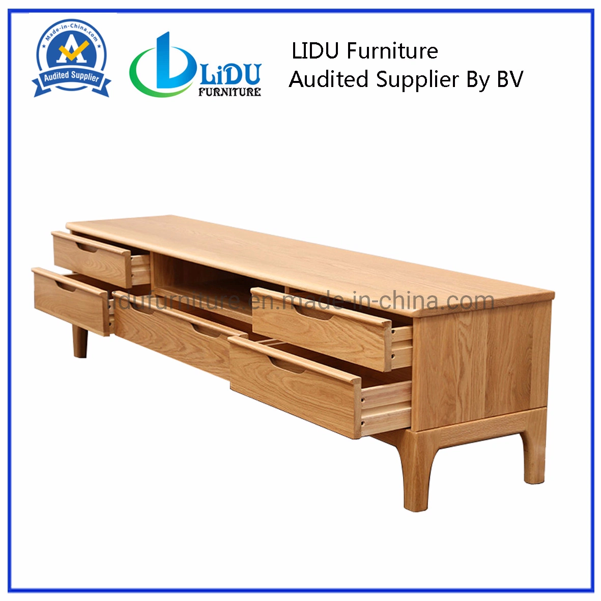 Solid Oak TV Stand Wooden Table with High Quality/Rustic TV/Fashion Design