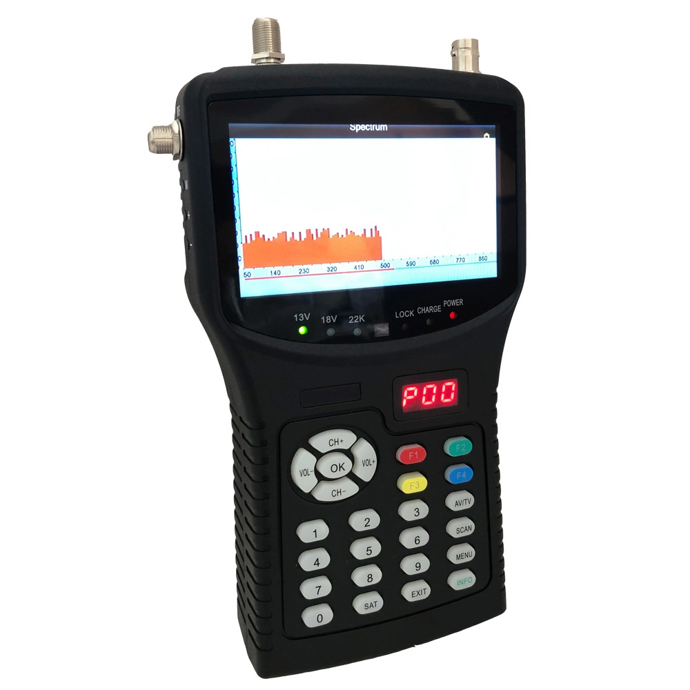 Handheld 4.3 Inch Combo Satellite Finder with LCD Monitor and Spectrum Analyzer