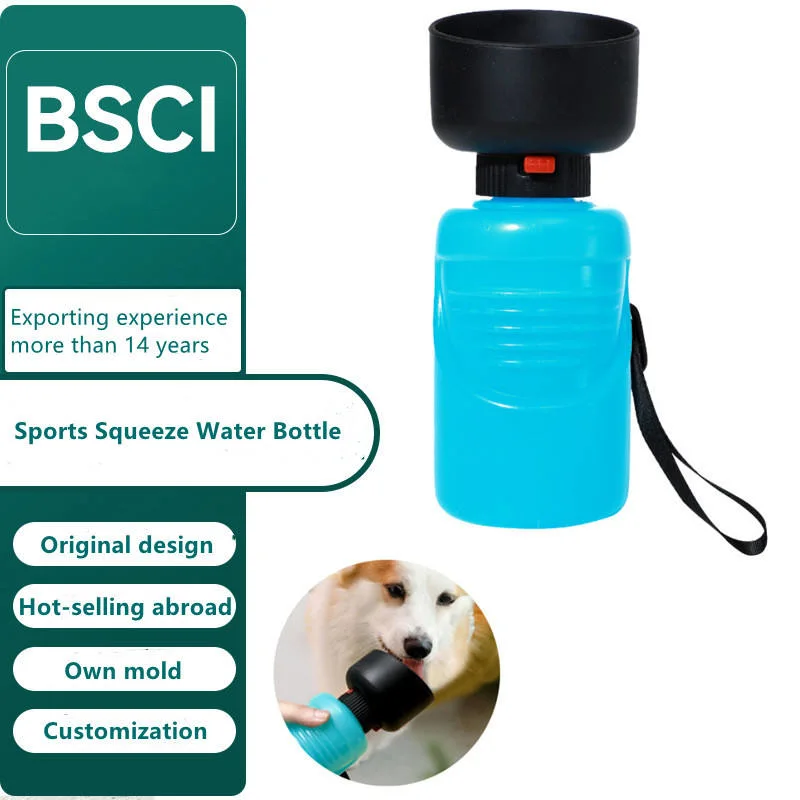 Bouteille d'eau potable portative d'extérieur de 650 ml pour animaux