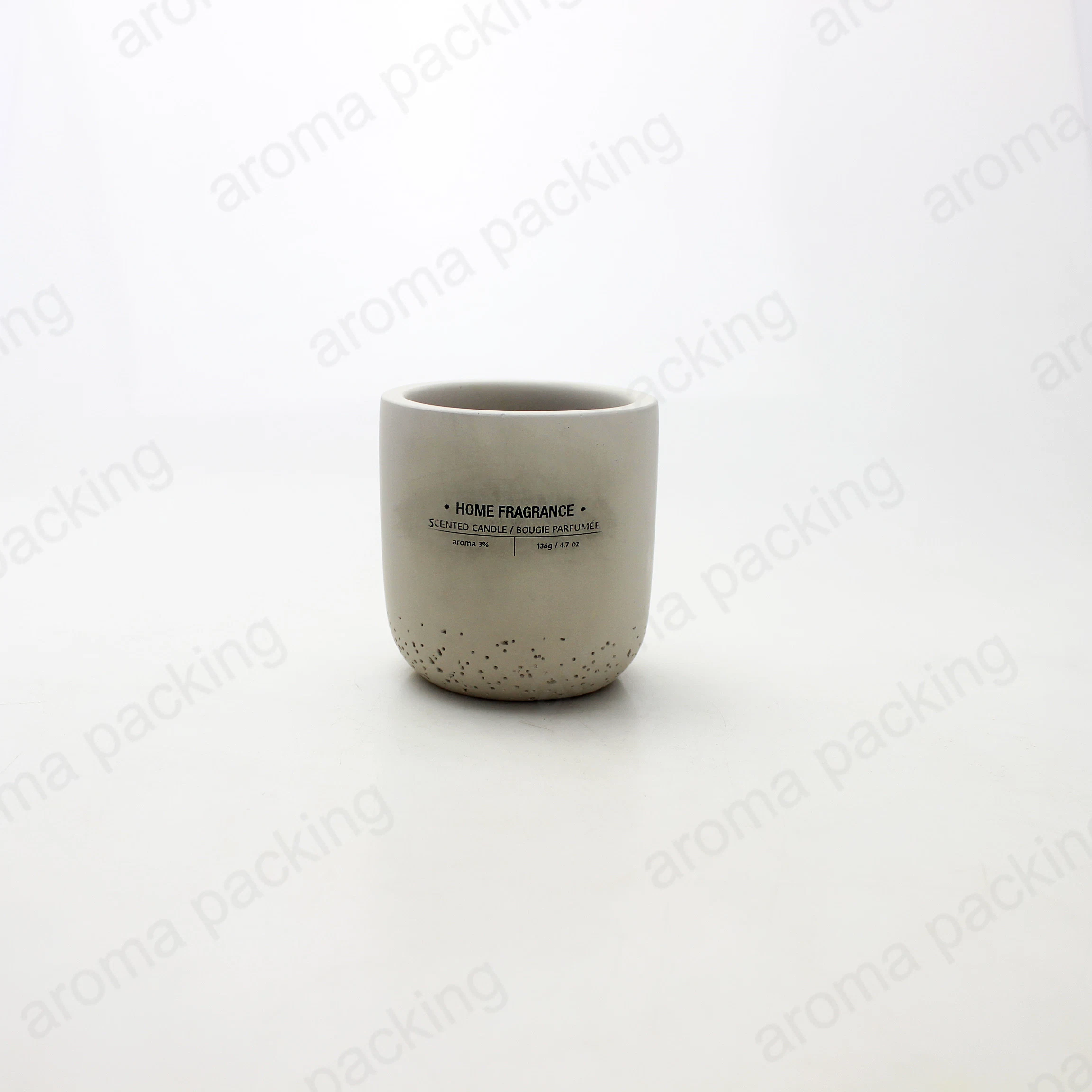 Wholesale/Supplier Eco-Friendly Natural Stone Gray Cement Candle Cup Candle Holder