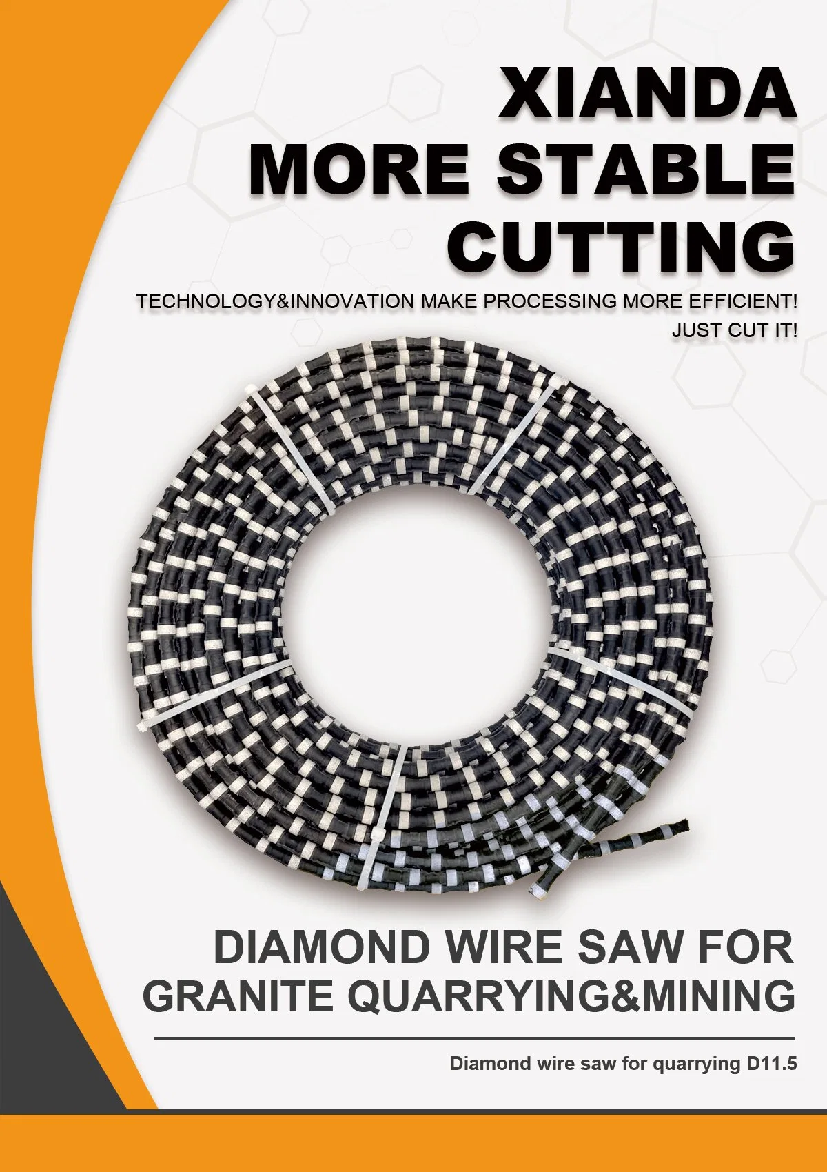 High Quality Diamond Wire Saw for Cutting Granite Quarry Stone Cutting Factory