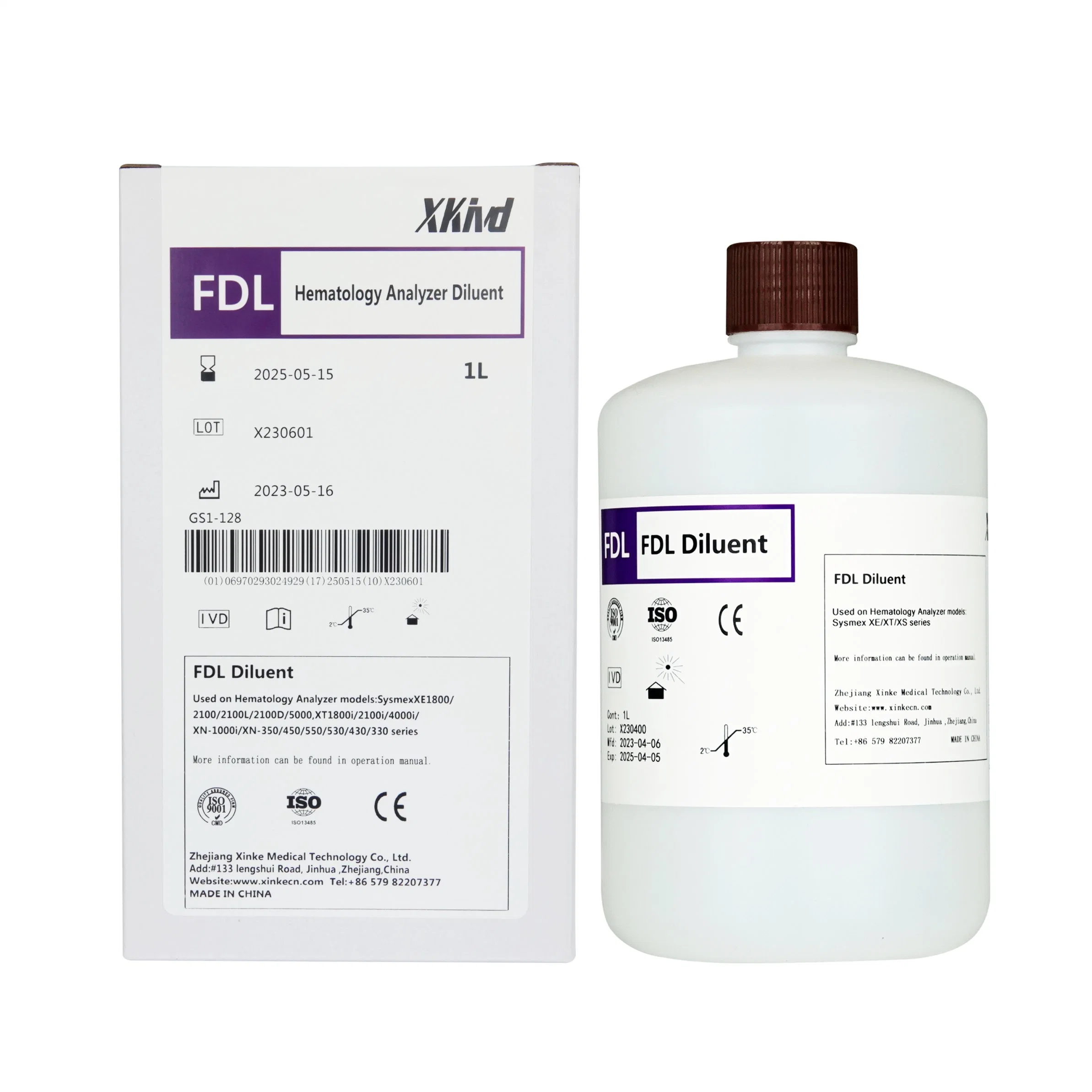 Sysmex Dfl Diluent +Ret Dye (1L+12ml) for Xe/Xt/Xs Hematology Reagent