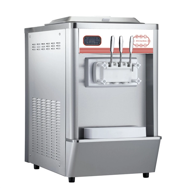 Tabela 3 sabores Italian Ice Cream Machine yogurt congelado macio Fabricante