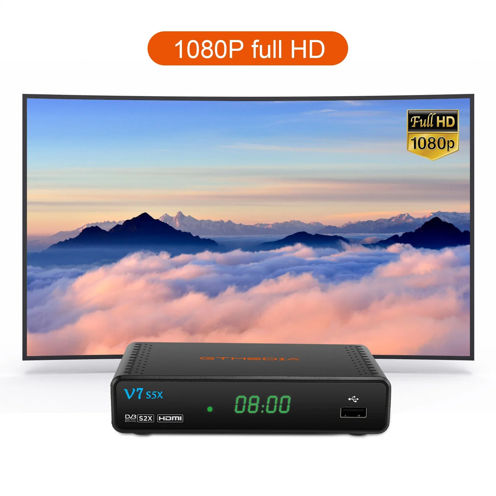 Gtmedia V7 S5X Full HD Satellite TV Receiver Support Multi-Stream