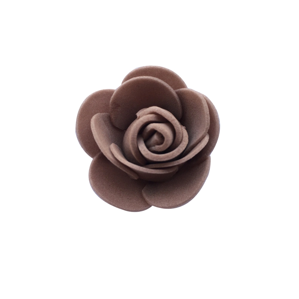 Colorful PU Material Decorative Artificial Flower Single Rose Shape Flower for Wedding Using Handmade Foam Rose Head