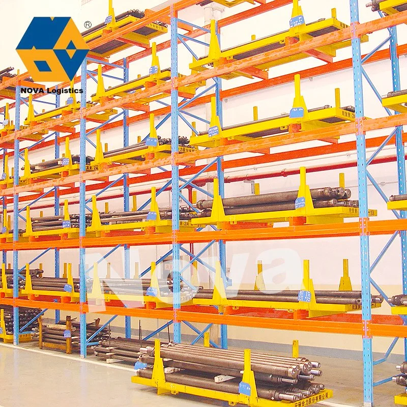 Large Space Blue Orange Beam Warehouse Heavy Duty Storage Radio Shuttle Roller Q355b Steel Pallet Rack System