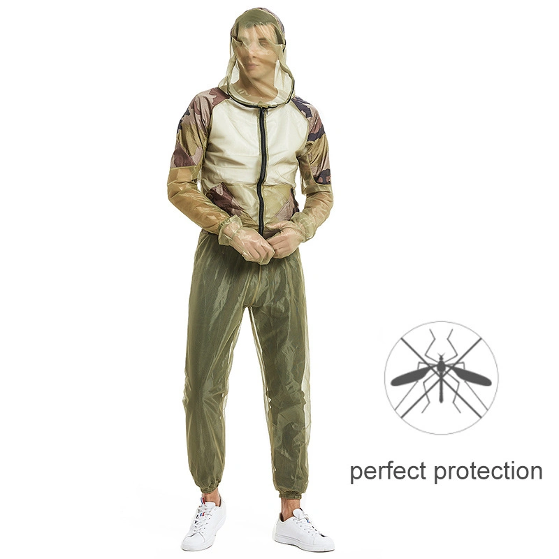 Outdoor 3piece Set of Mesh Insect Repellent Jacket Gloves Pants