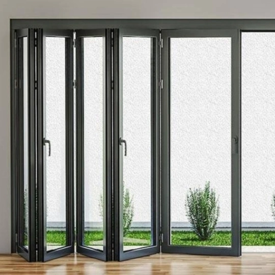 Bulk Order Exterior Bi Folding Door Balcony Aluminum Glass Folding Door