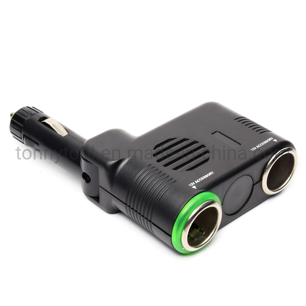 DC 12V 2 Way Car Cigarette Lighter Socket Charger Splitter