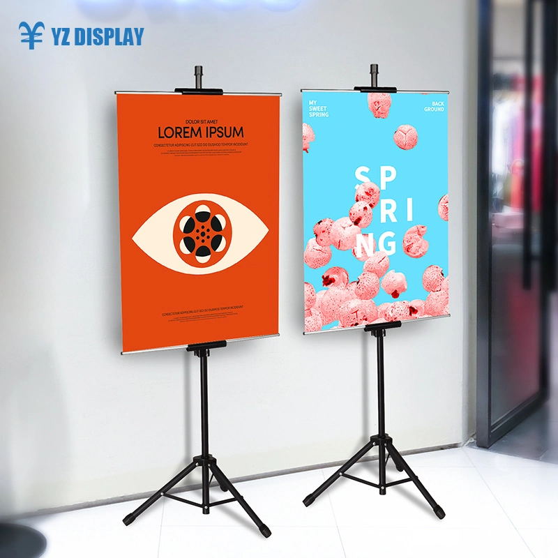 Floor Poster Board Holder Poster Display Stand Retractable Banner Stand Outdoor Sign Holder