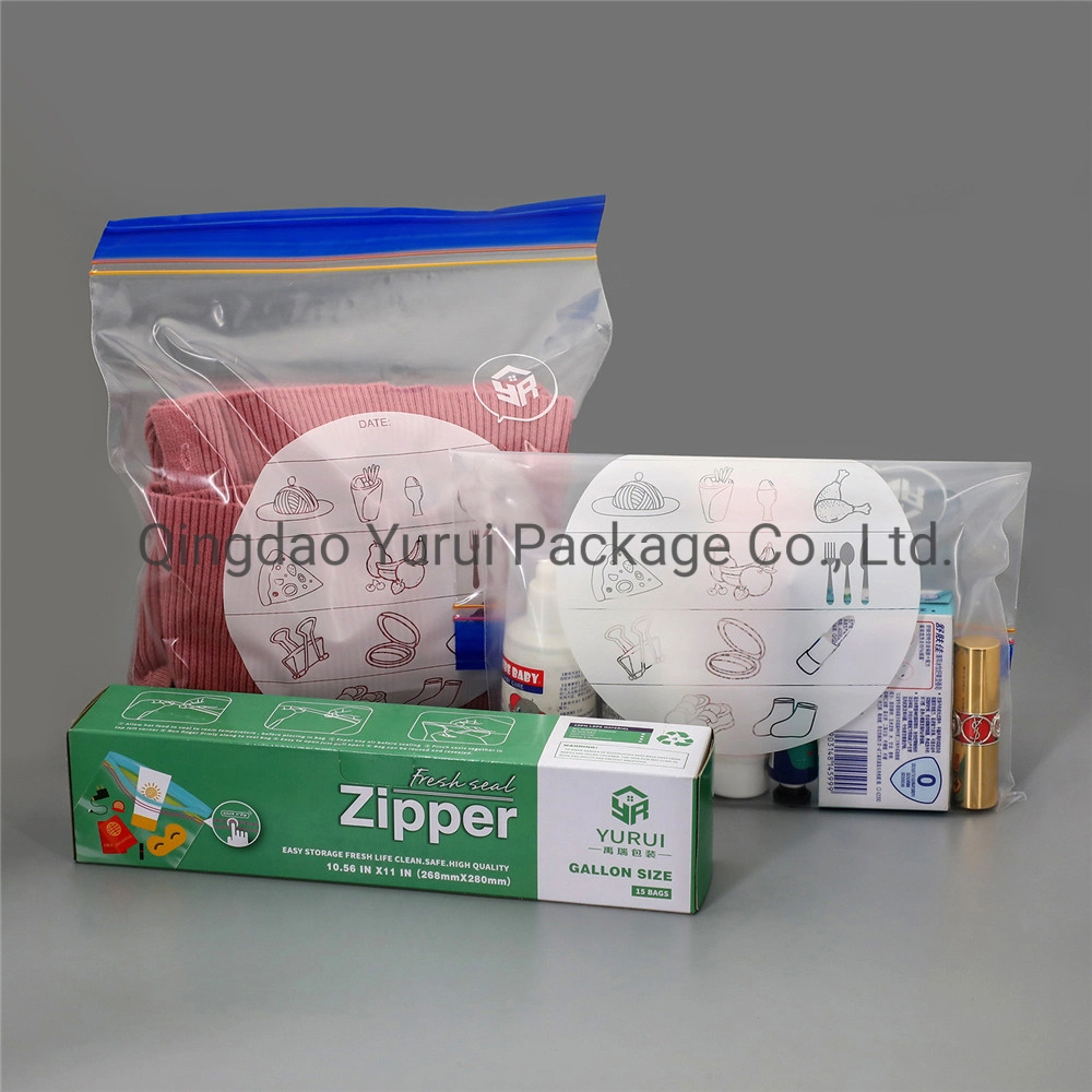 Reusable Food Freezer Ziplock Plastic Bag Zipper Slider Zip Lock Bags Pouch for Food Packaging