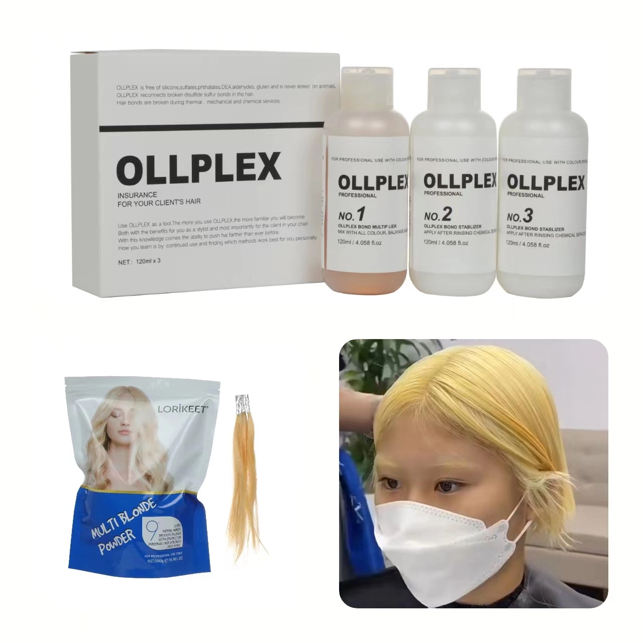 Olaplex Hair Restoration Treatment at Salon Suitable Prevent Breakage All Hair Types