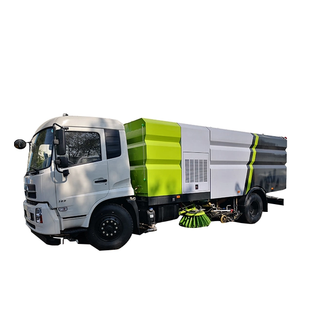 Dongfeng 4X2 Rhd saneamiento vial barredora vial limpieza de alta presión de vacío escobas Sweeper vehículo camión