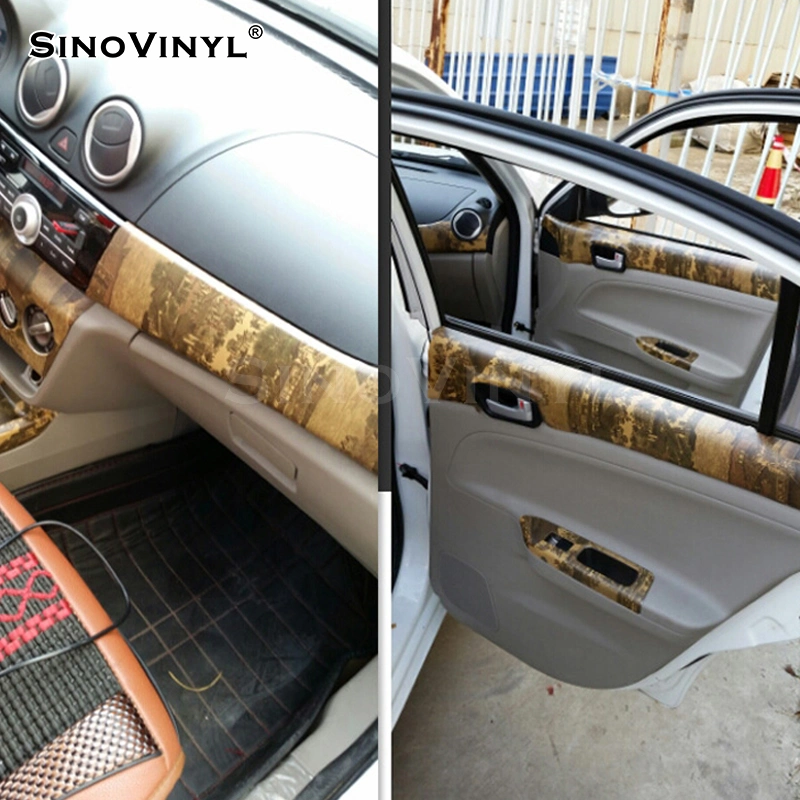 SINOVINYL Auto Decoration Wood Grain Vinyl Wrap Wholesale Self Adhesive Car Sticker Film