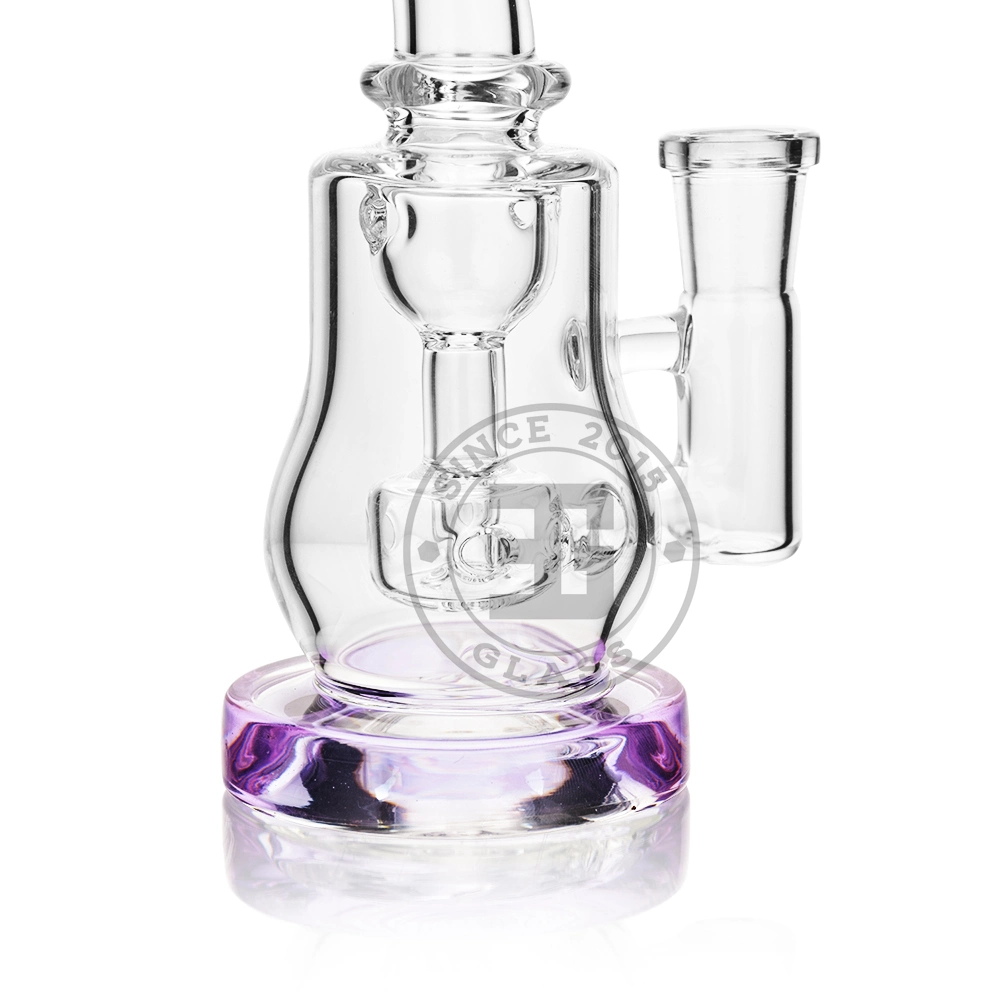 Esigo Classical Factory Price 6.1 Inch Tobacco Use Glass Smoking Shisha DAB Rig Glass Cycler Pipe Water Pipe with Dry Herb