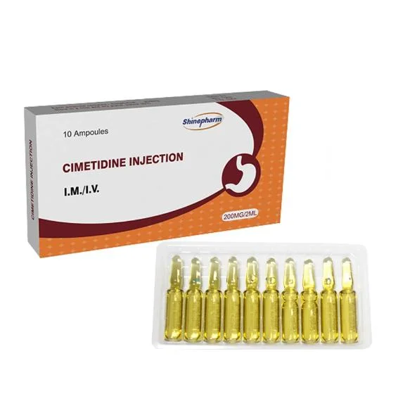 OEM/ODM GMP of Cimetidine Injection 200mg 2ml