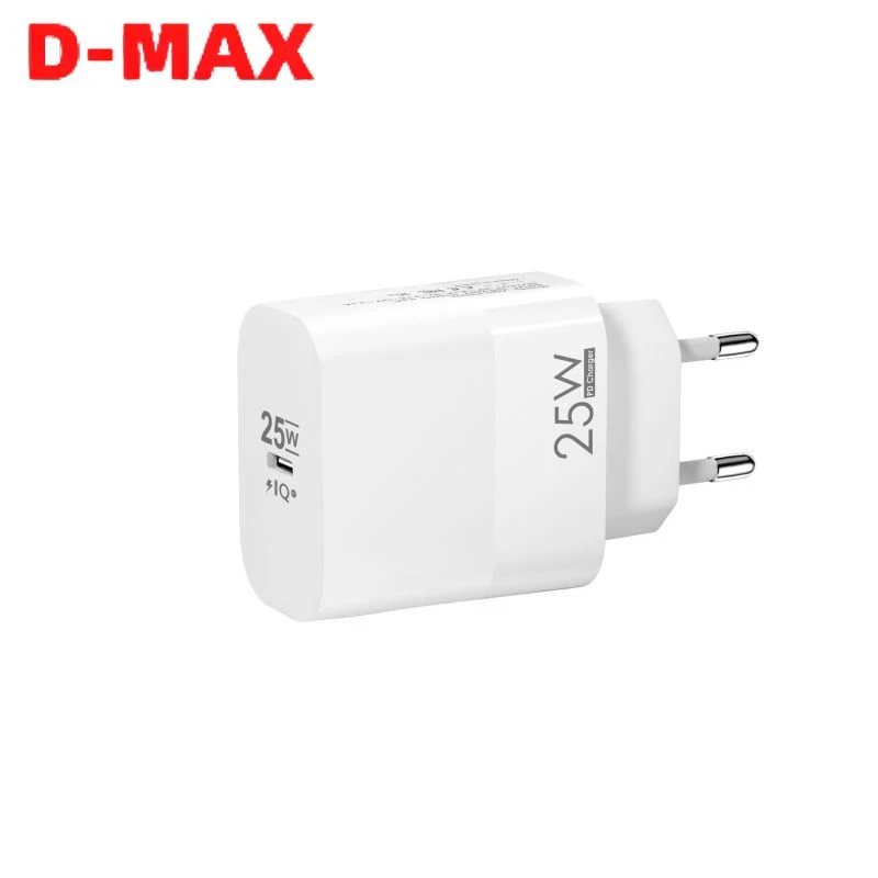 Chargeur à port unique de type C QC3.0US/UK/eu tête de charge rapide standard Pd25W Téléphone portable