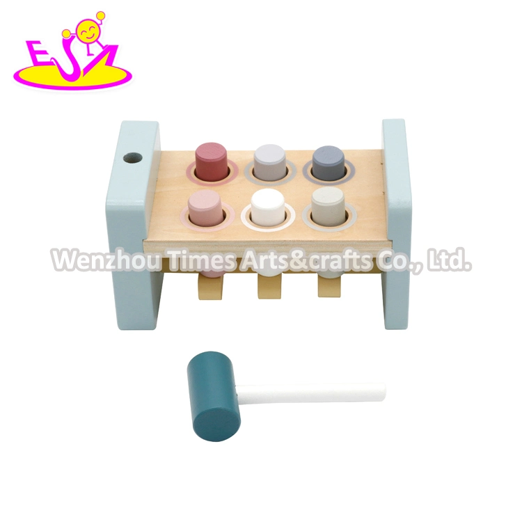 Hot Sale Mini Educational Knocking Game Wooden Hammer Bench Toy for Kids W11g085