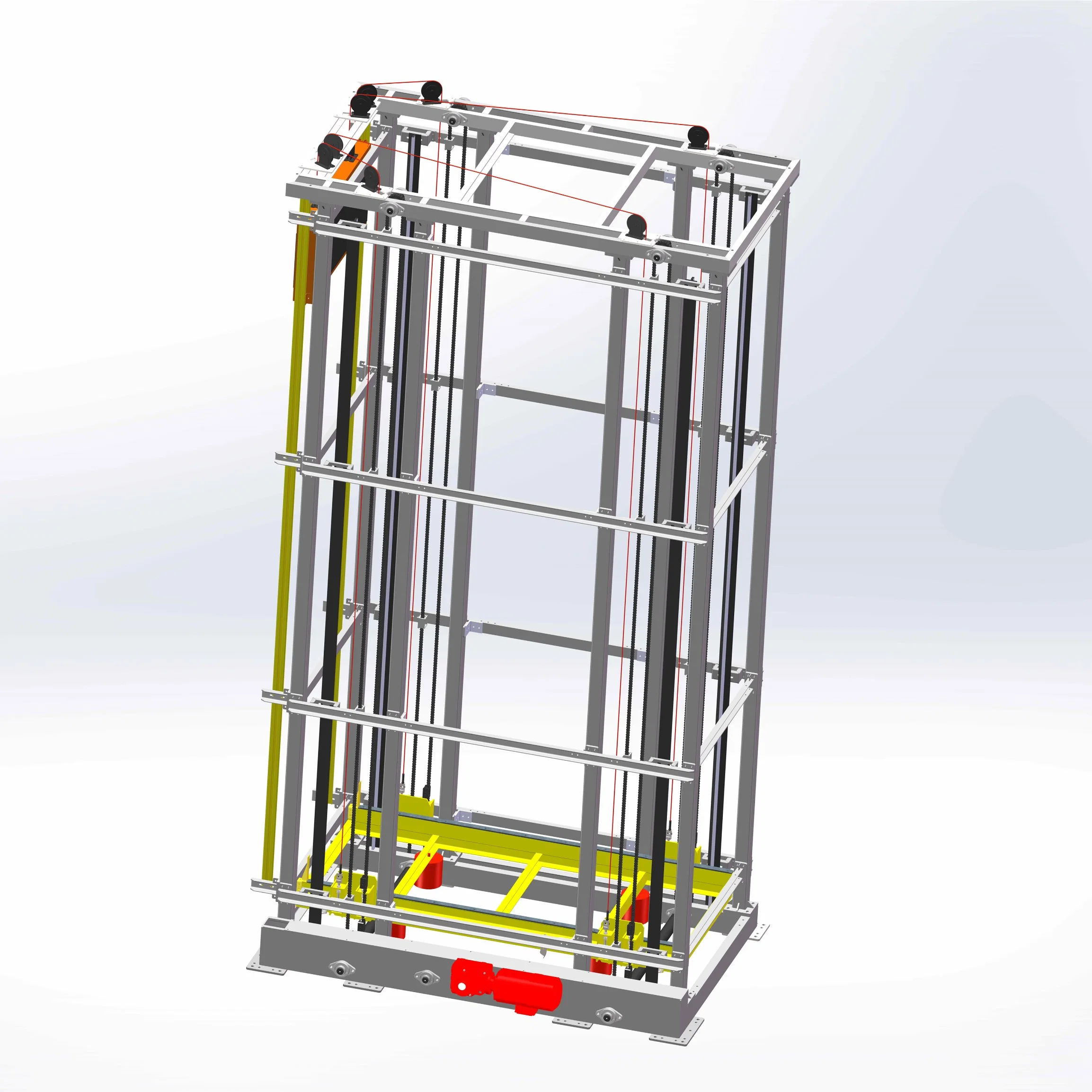 Kundenspezifischer Einfach Montierter Warenheber 1- 5 Tonaufzug 3- 20m Lager Fabrik stabile Beladung Cargo Lift Hydraulischen Stahlrahmen Warenaufzug