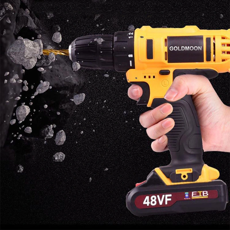 48V Lithium Electric Drill Cordless Lithium Drill Power Tools Cordless Drill