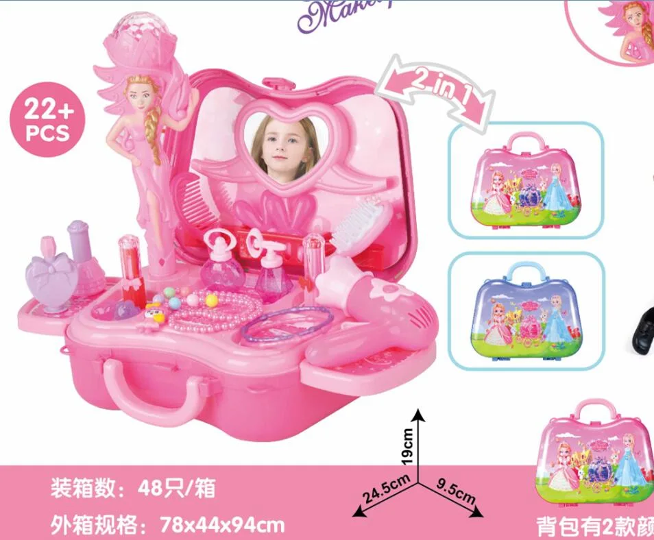 Girl's Safety Beauty Fashion Toys Role Play Make up Toys Children's Pretend Plastic Toy