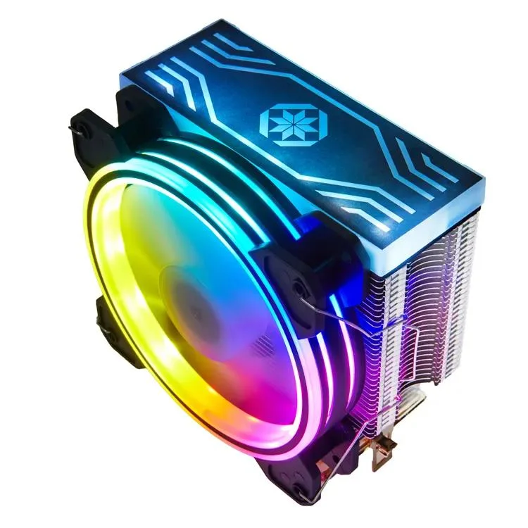 12V 120mm bajo ruido de alta velocidad de CPU Ventilador de radiador de refrigeración RGB para juego de PC 4 4pin