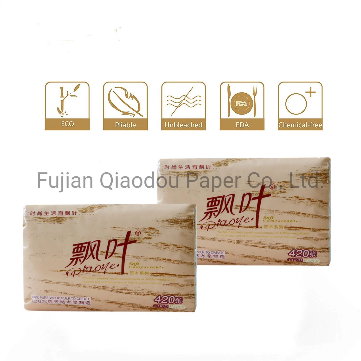 Factory Price Customized Label Packing Tissue Soft Pack Facial Paper