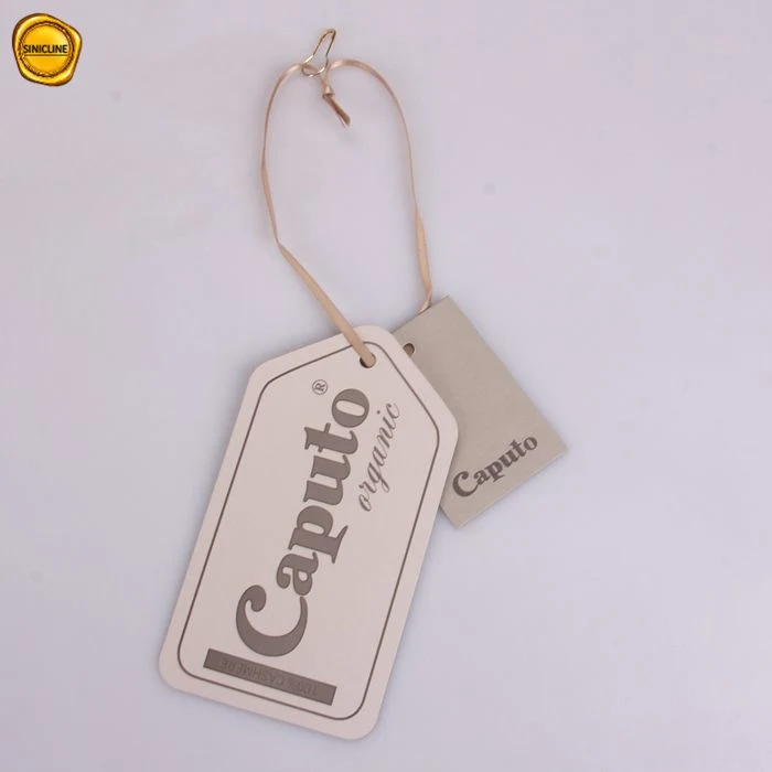 Sinicline Customized Logo Grey Custom Garment Hang Tag