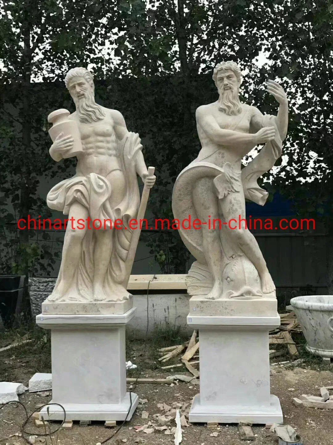 White Marble Statue Carving People Product