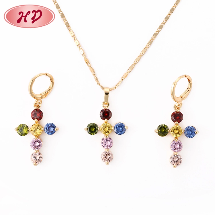 Nouveau produit mode 18K plaqué or imitation collier ensembles bijoux