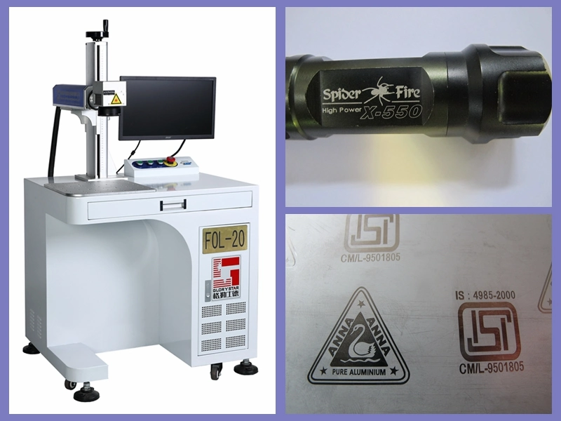 Fiber Optical Laser Marking Machine on Plastic Pipe