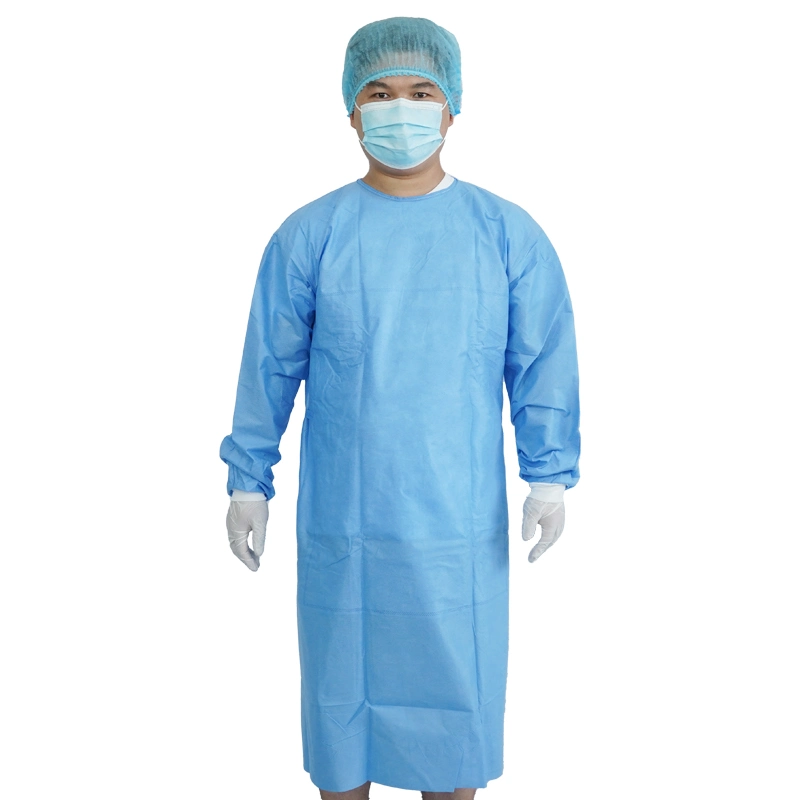 Premium Quality SMS Non-Woven Isolation Fold Sterile Surgical Gown Disposable Theatre Gowns SMS Hospital Medical Cover Gowns