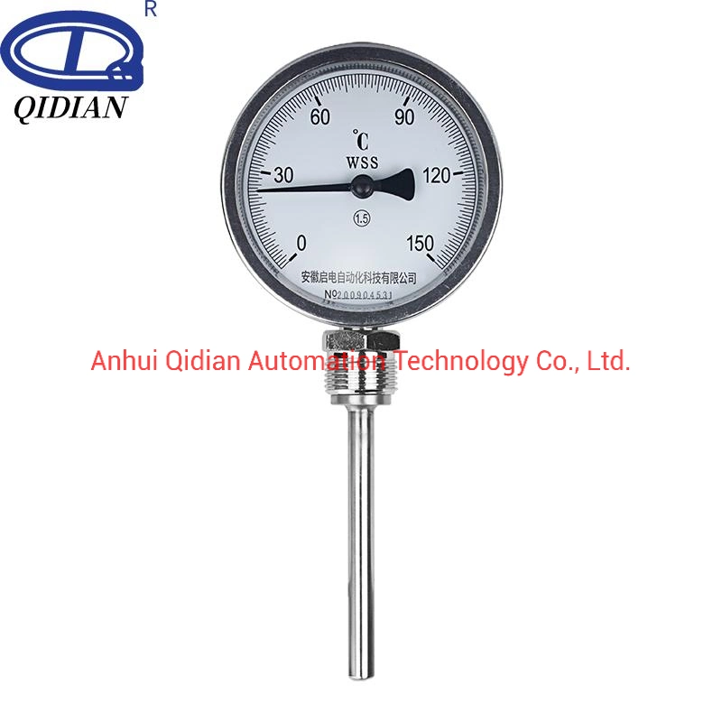 304 Stainless Steel Bimetal Thermometer High Sensitive Fast Read Stainless Steel Bimetallic Thermometer Industrial Pointer Thermometer0-100&ordm;C 0-200&ordm;C