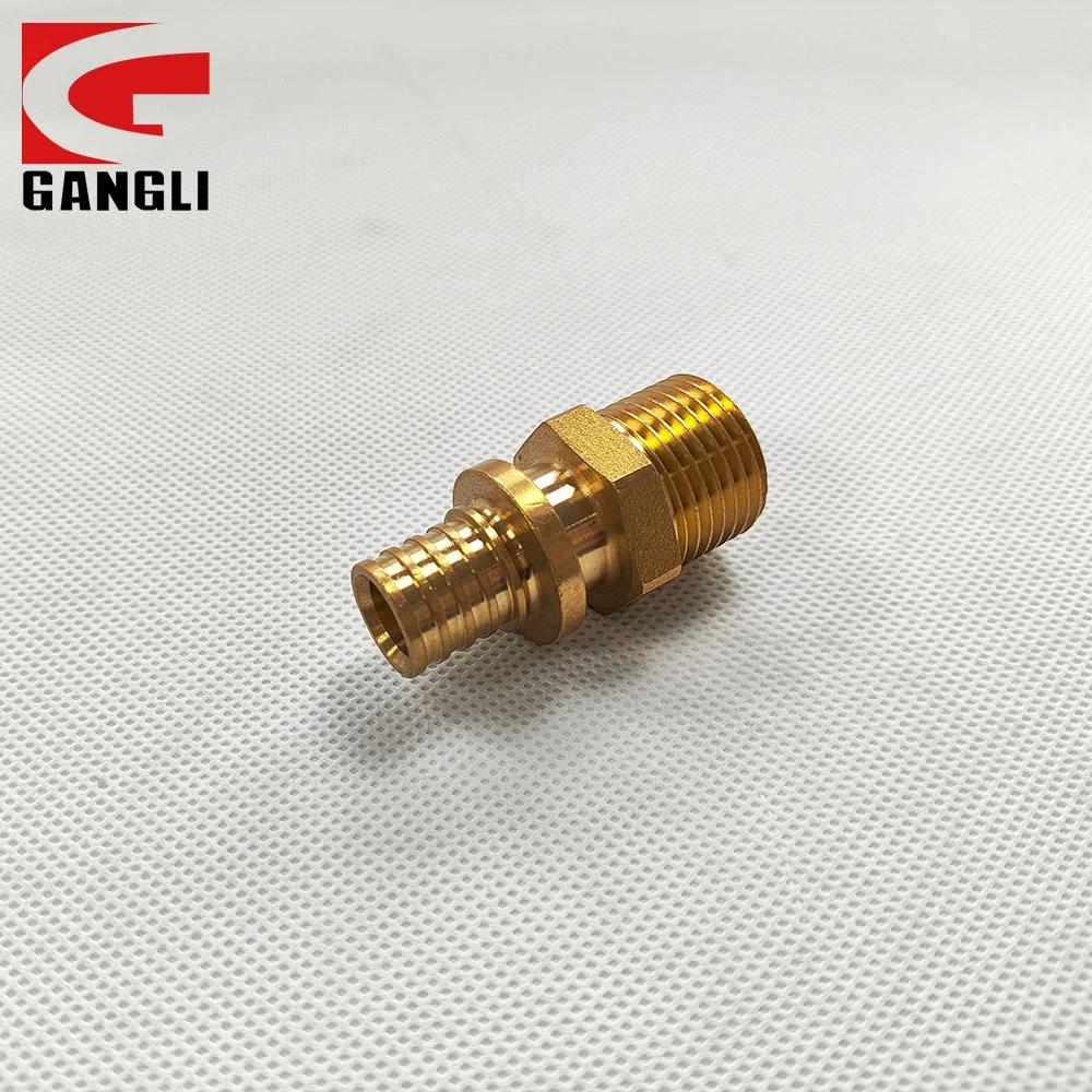 Brass Pex Sliding Fitting Male Straight Coupling