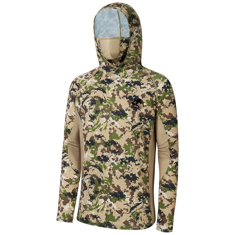 Custom Design Sublimation Breathable Outdoor Long Sleeves Hooded Fishing Wear