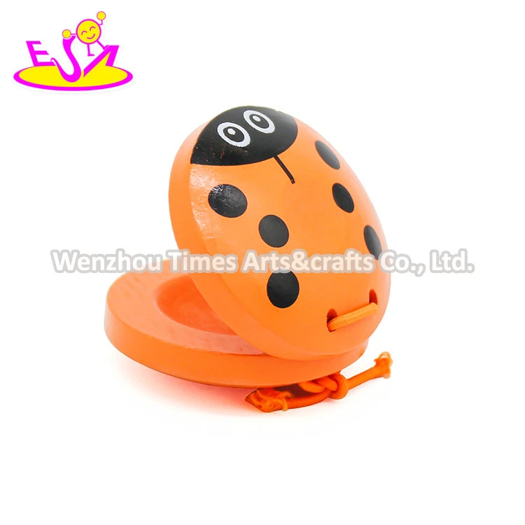 High Quality Baby Educational Musical Instrument Wooden Toys Castanets for Wholesale W07I165