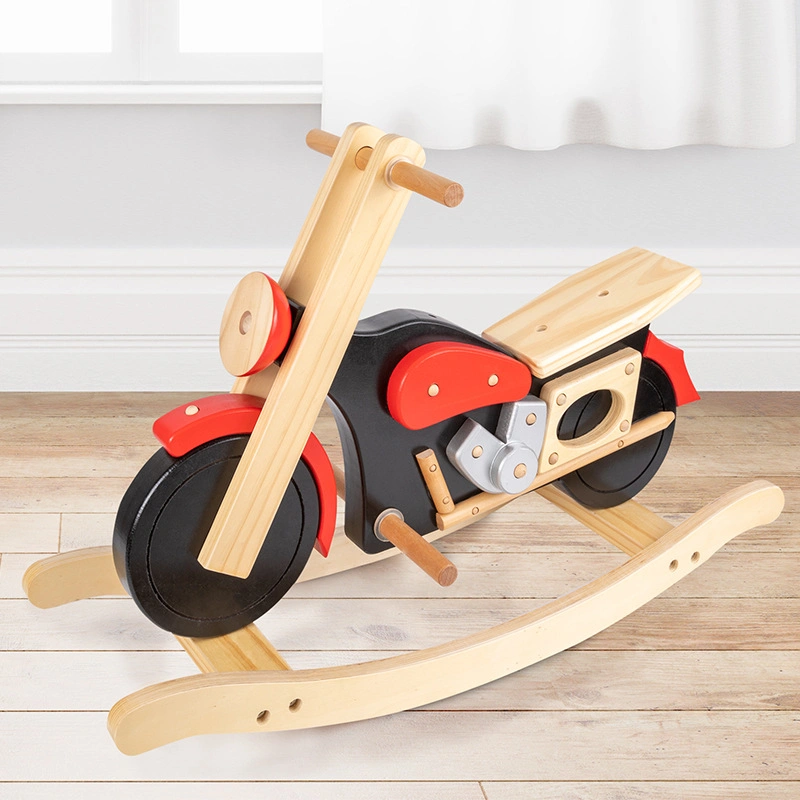 Children's Wooden Rocking Horse Motorcycle Balance Toy