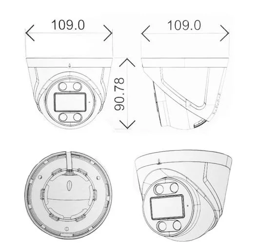 2MP CCTV-Videoüberwachung ONVIF Xmeye Plattform billige Kunststoff-Dome IP-Kameras vom CCTV OEM ODM China Manufacturer