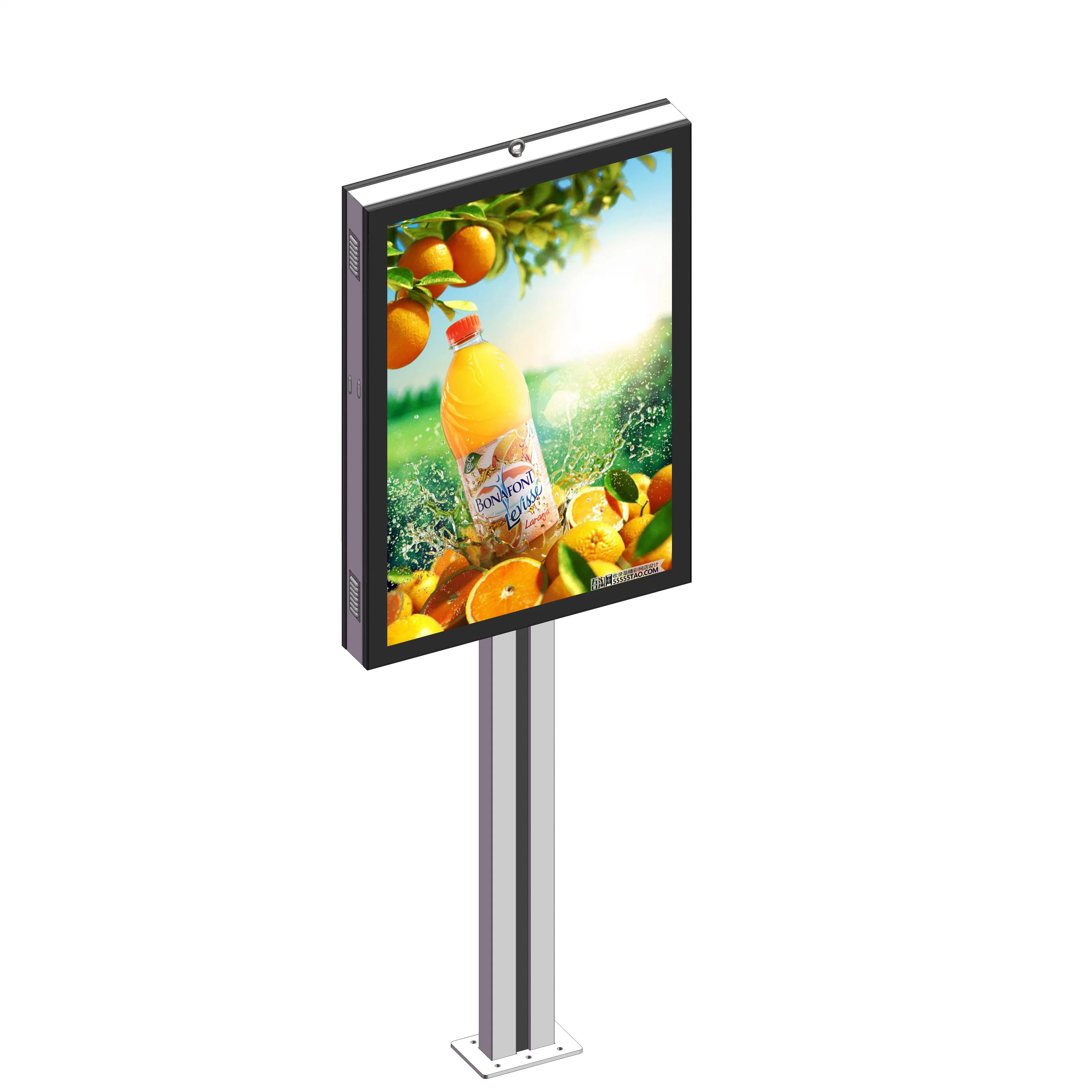 City Street Waterproof Smart Full Color LED Screen Light Pole Light Box