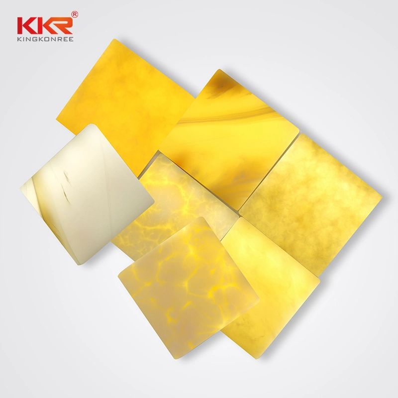 Polished Translucent Solid Surface Sheet Artificial Onyx Wall Panel for Decoration