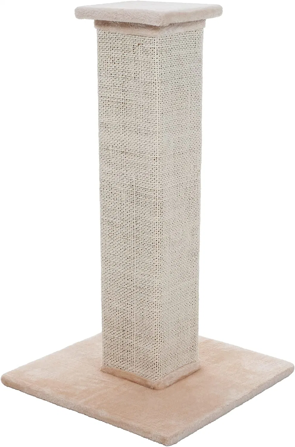 CAT Scratching Post mit Teppichboden – 27,75-Zoll-Sisal-Burlap Stoffkratzer – Möbel Kratzer Abschreckung für Indoor Katzen