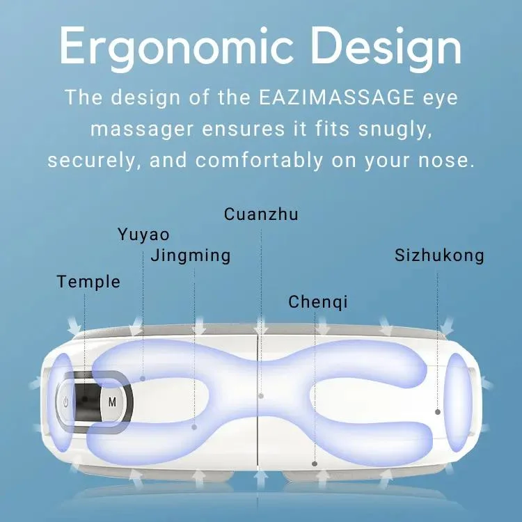 Chinese Factory Wholesale/Supplier 6D Smart Electric 2023 Wireless Vibration Heated Therapy Air Pressure Music Eye Massage